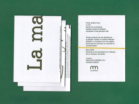 La Maison, un atelier de création littéraire